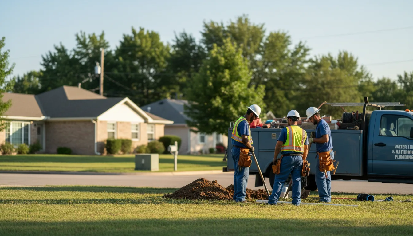 Residential water line and bathroom plumbing service in Milford, OH